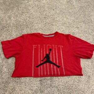 Red Jordan cropped T-Shirt